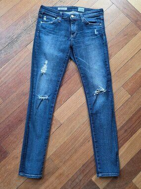 Ag Adriano Goldschmied "The Legging Ankle" Ripped Jeans Size 26R